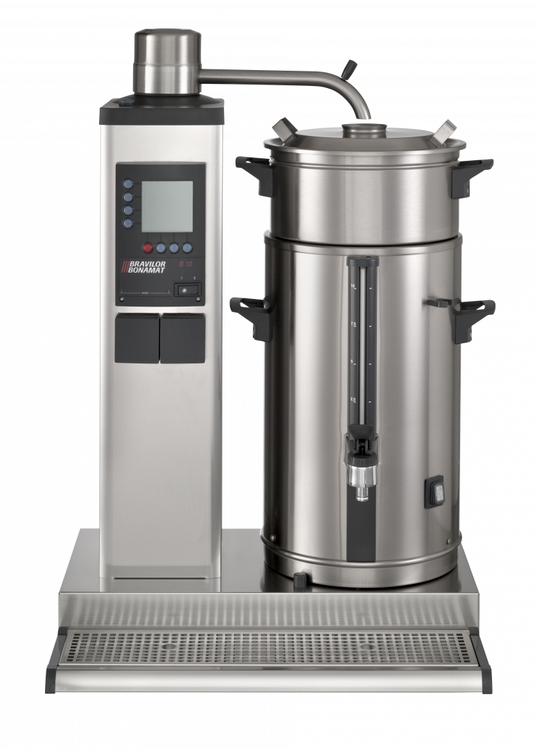 Product angle 1 - B10 L: 1 sistema de elaboraciÃ³n y 1 contenedor de 10 litros (a la izquierda de la columna) + cubeta de filtrado